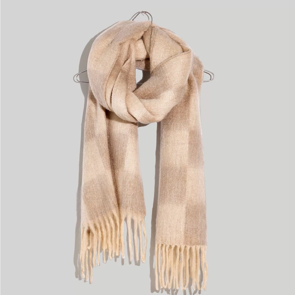 NWT ⭐️ Madewell Brushed Pastel Plaid Scarf - Picture 2 of 3